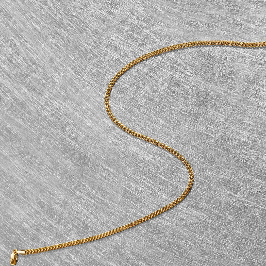 Collier chaîne cubaine 3 mm