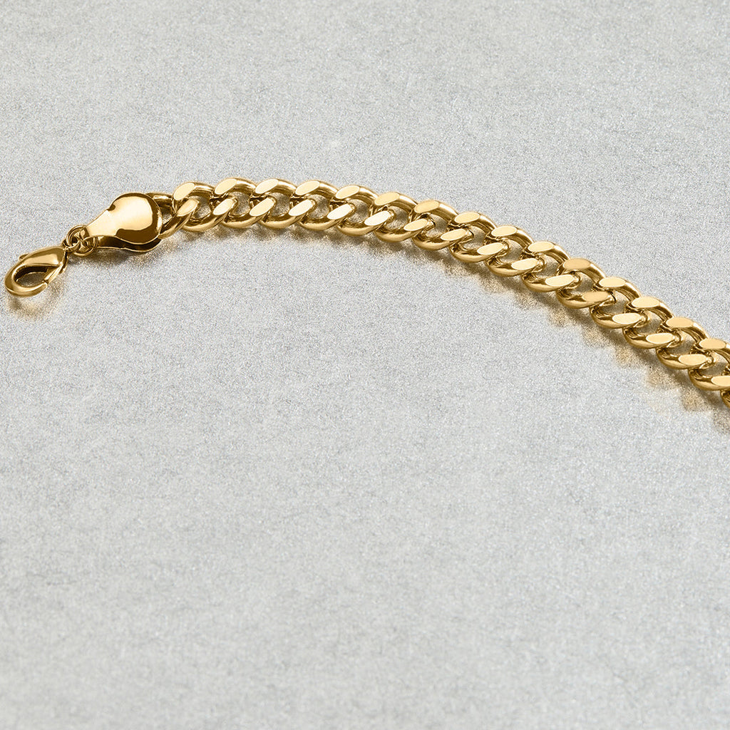 Bransoletka z kubańskim łańcuszkiem 6mm