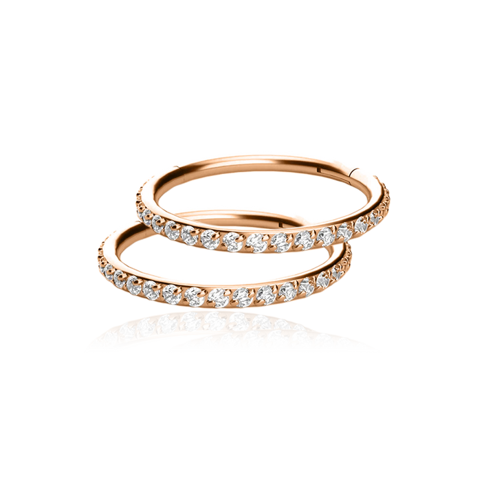Eternity Crystal Cartilage Hoop Earrings | 16g