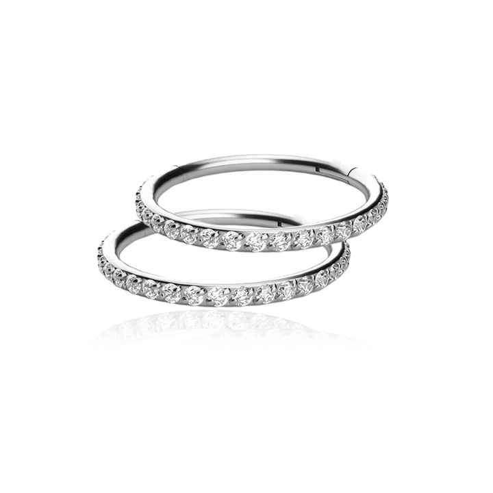 Eternity Crystal Cartilage Hoop Earrings | 16g