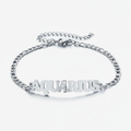 Bracciale con Ciondolo Lettera Zodiacale in Acciaio Inossidabile