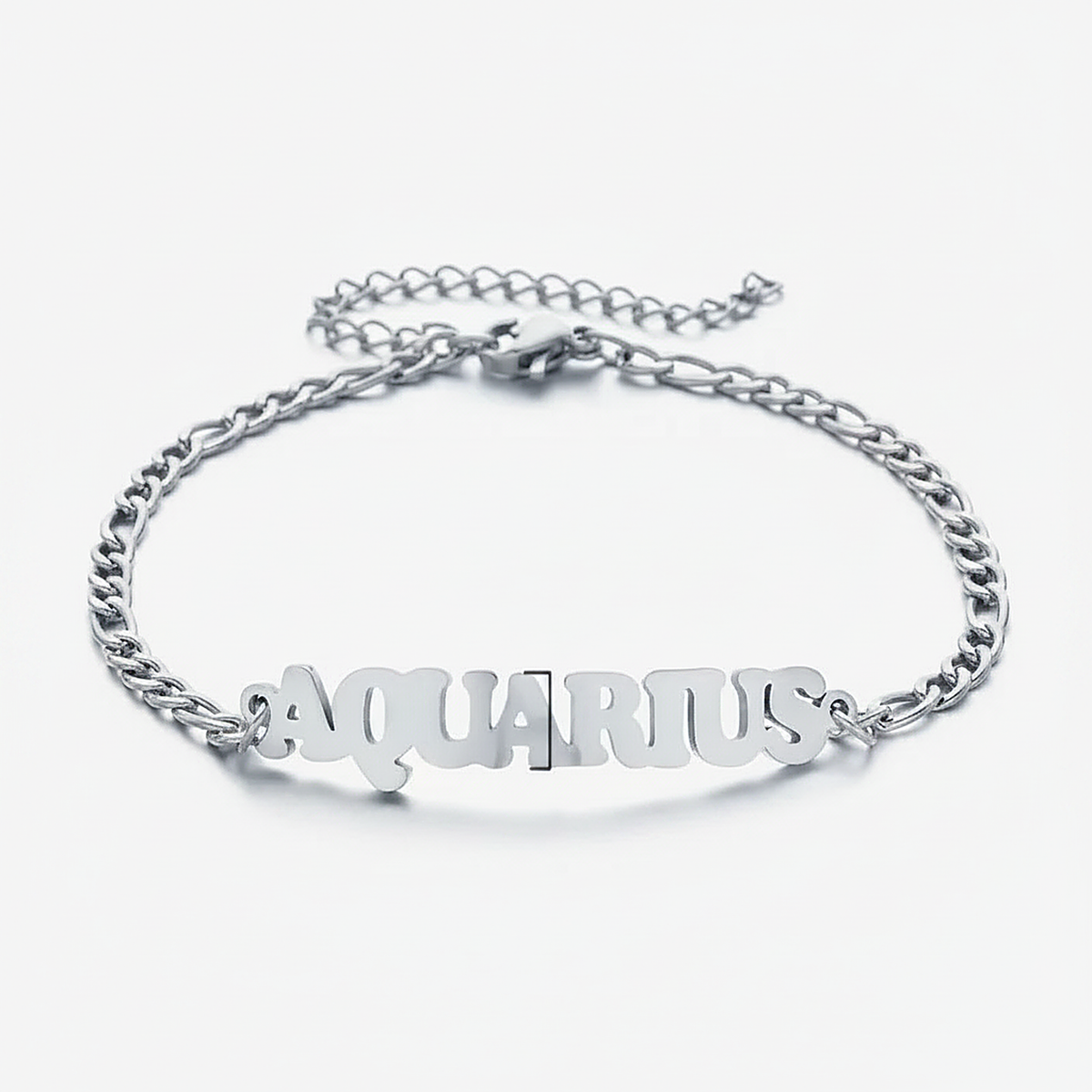 Bracciale con Ciondolo Lettera Zodiacale in Acciaio Inossidabile