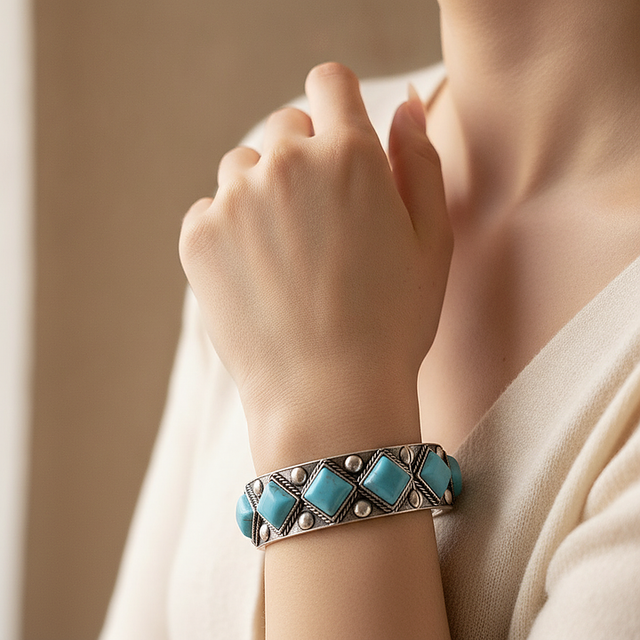 Bracelet turquoise imposant