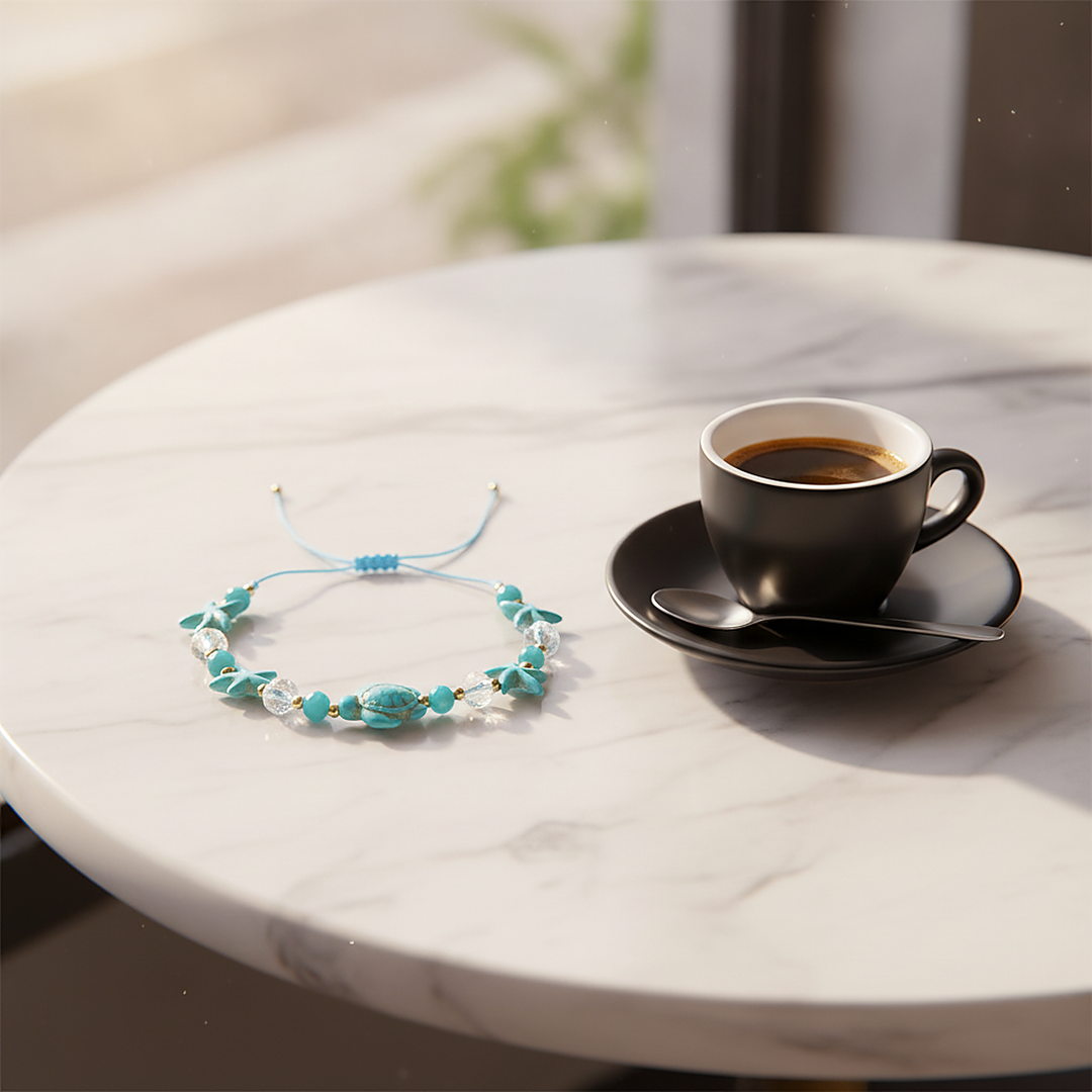 Delphine-turquoise armband
