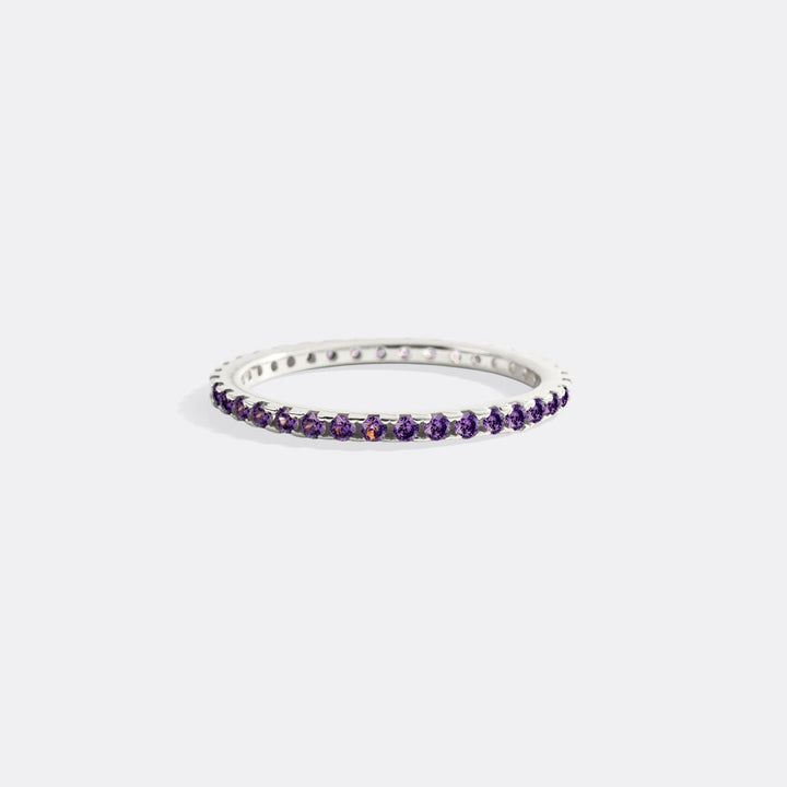 Febuary Birthstone Eternity Stacking Ring