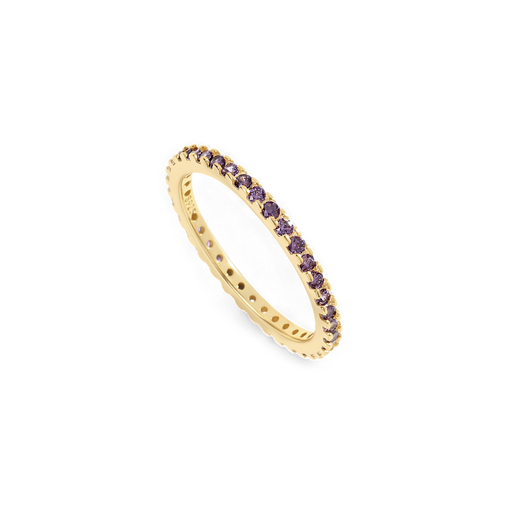 Febuary Birthstone Eternity Stacking Ring