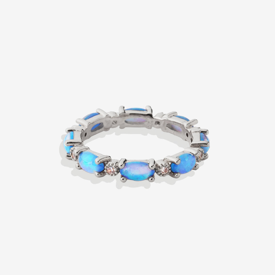 Eternity Fire Opal Ring