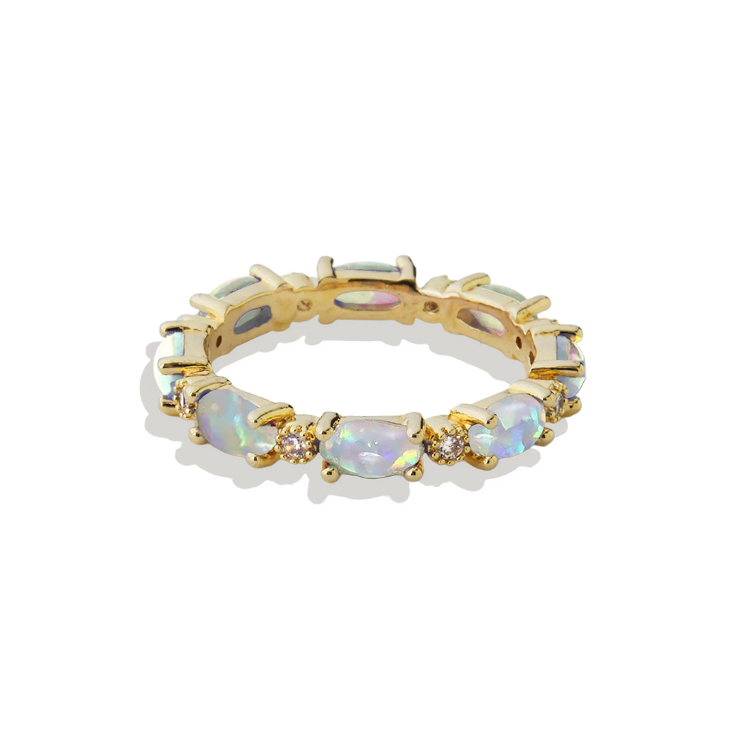 Eternity Fire Opal Ring