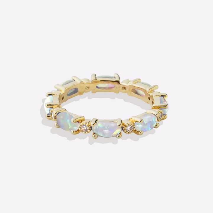 Eternity Fire Opal Ring