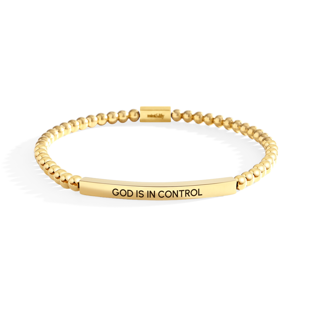 Bracelet Inspire Perlé Dieu Est Aux Commandes