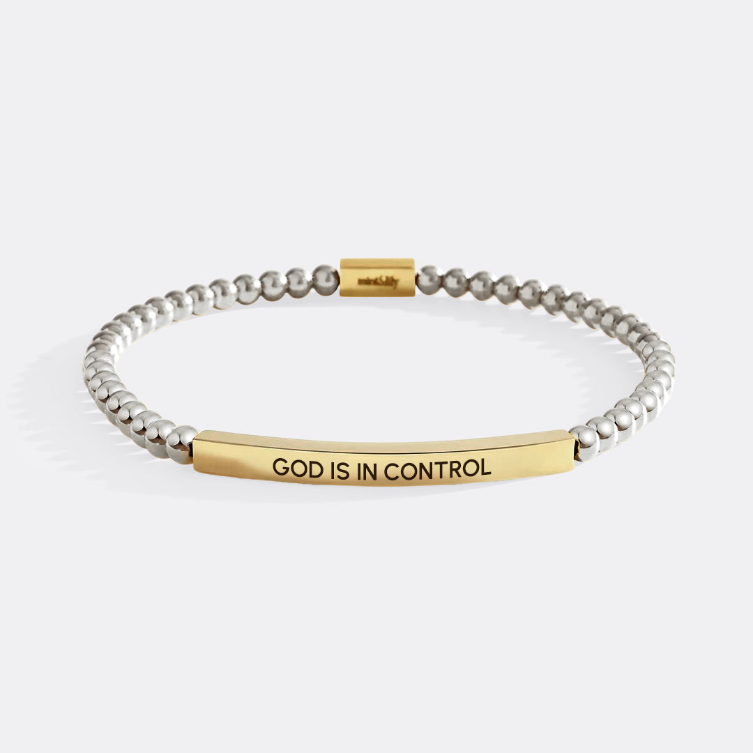 Bracelet Inspire Perlé Dieu Est Aux Commandes