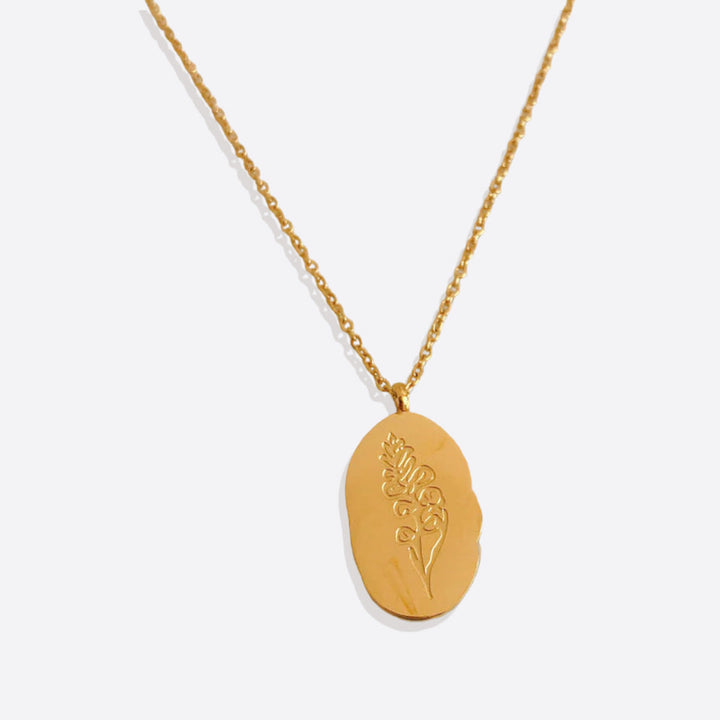 Collier Pendentif Fleur de Naissance Dorée