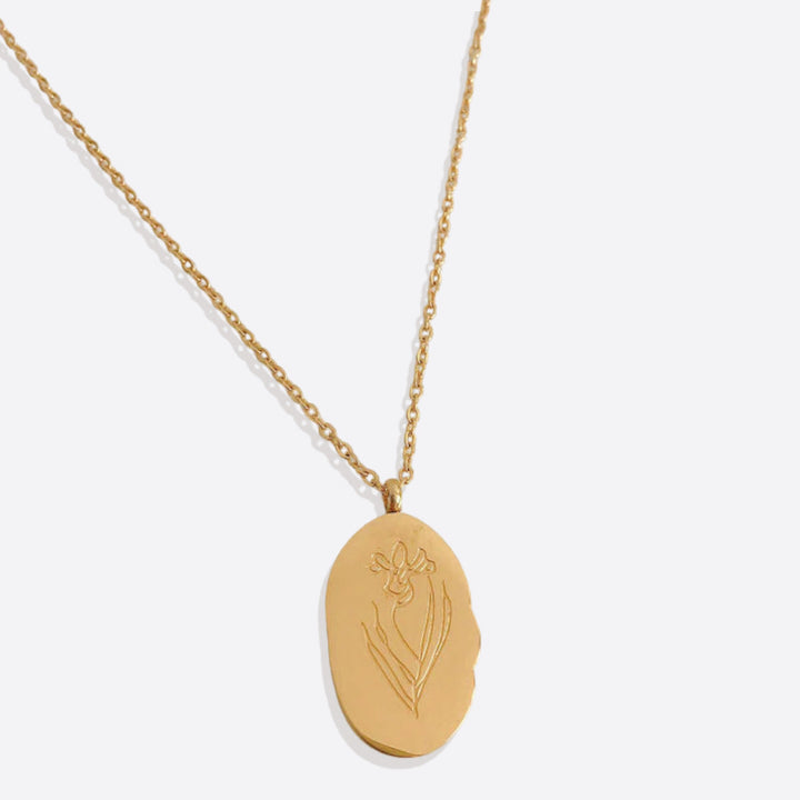 Collier Pendentif Fleur de Naissance Dorée