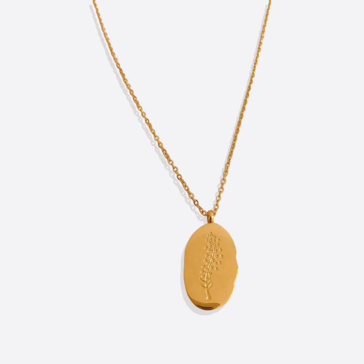 Collier Pendentif Fleur de Naissance Dorée