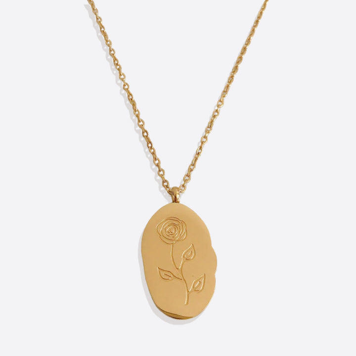Collier Pendentif Fleur de Naissance Dorée