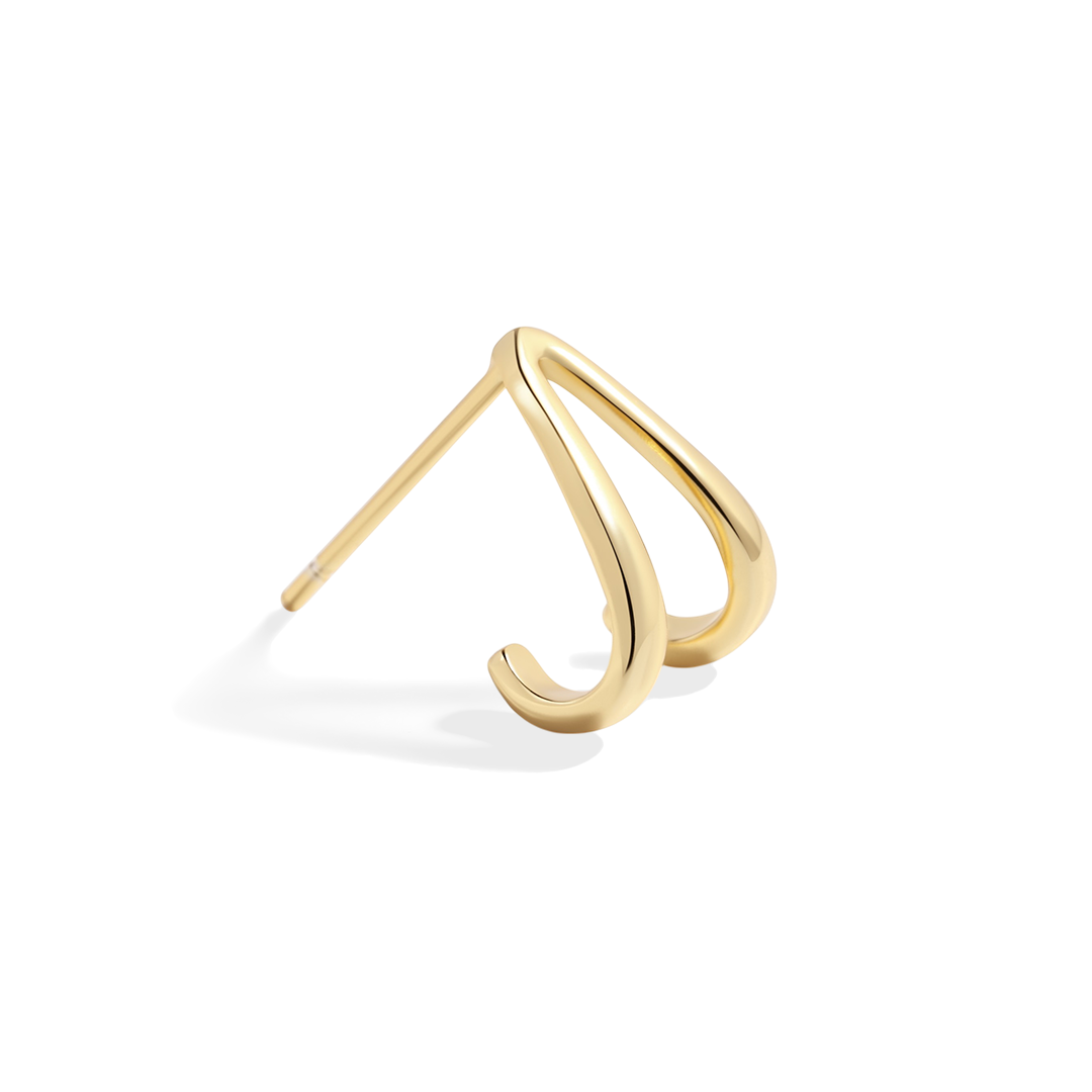 Boucles d'oreilles créoles Wishbone en or