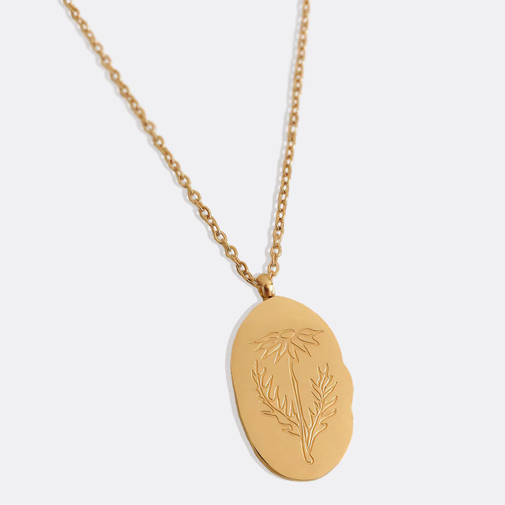 Collier Pendentif Fleur de Naissance Dorée