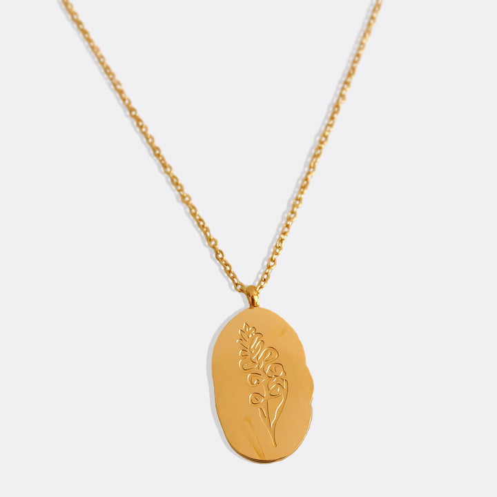 Collier Pendentif Fleur de Naissance Dorée