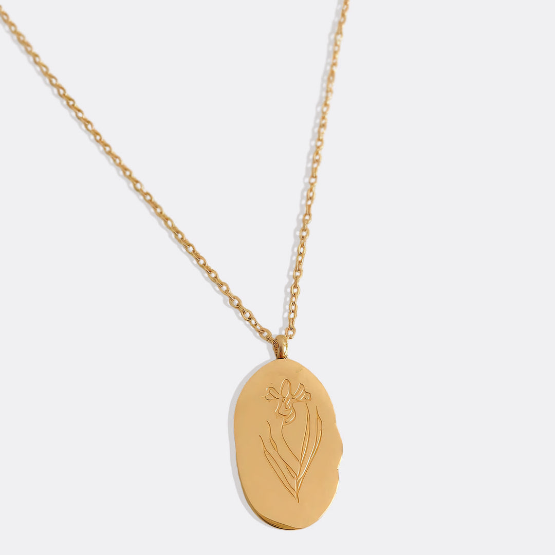 Collier Pendentif Fleur de Naissance Dorée