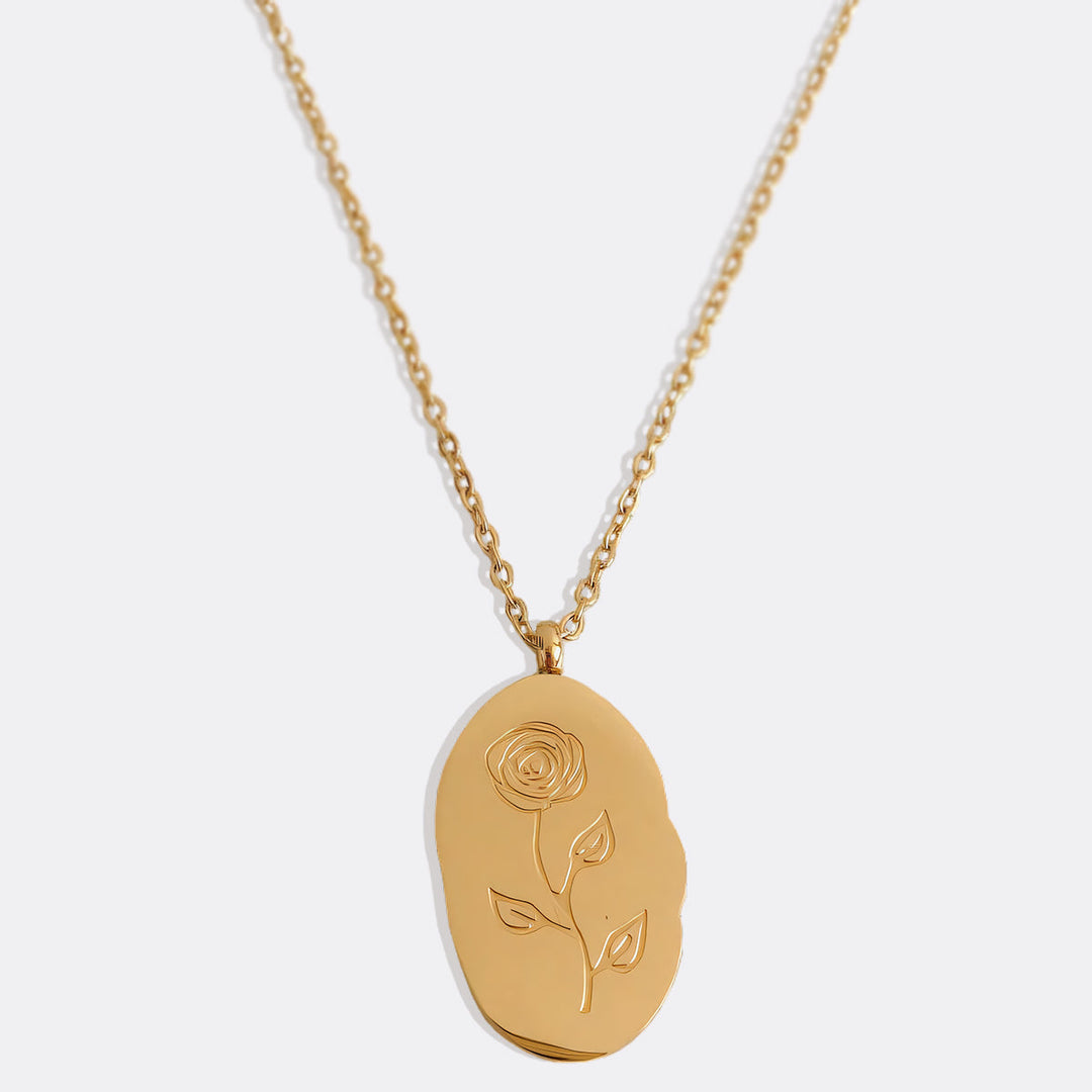 Collier Pendentif Fleur de Naissance Dorée