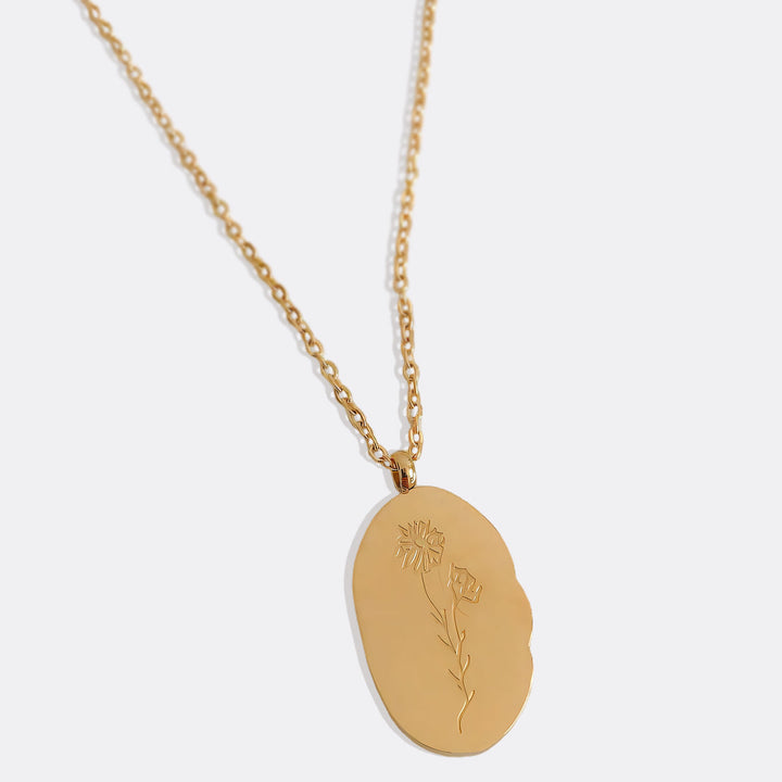 Collier Pendentif Fleur de Naissance Dorée