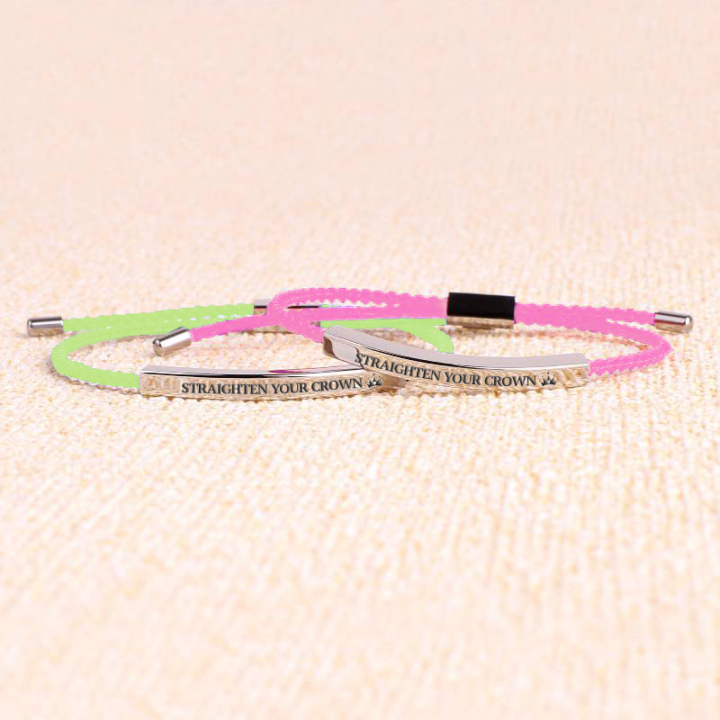 Husk Hvem Du Er og Ret Din Krone Op Inspirerende Armbånd