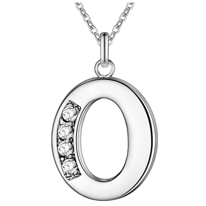 Collier Satellite Lettre avec Accent en Cristal