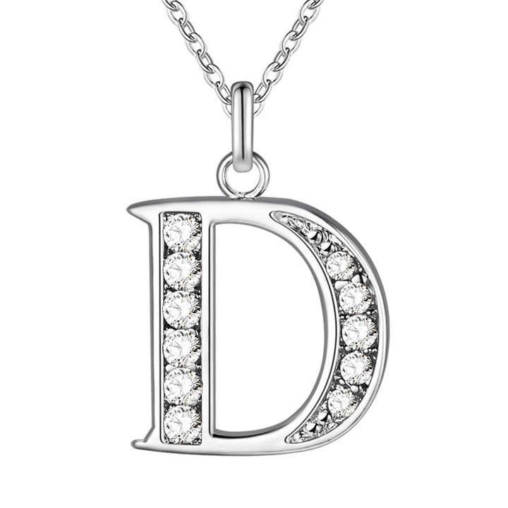 Collier Satellite Lettre avec Accent en Cristal