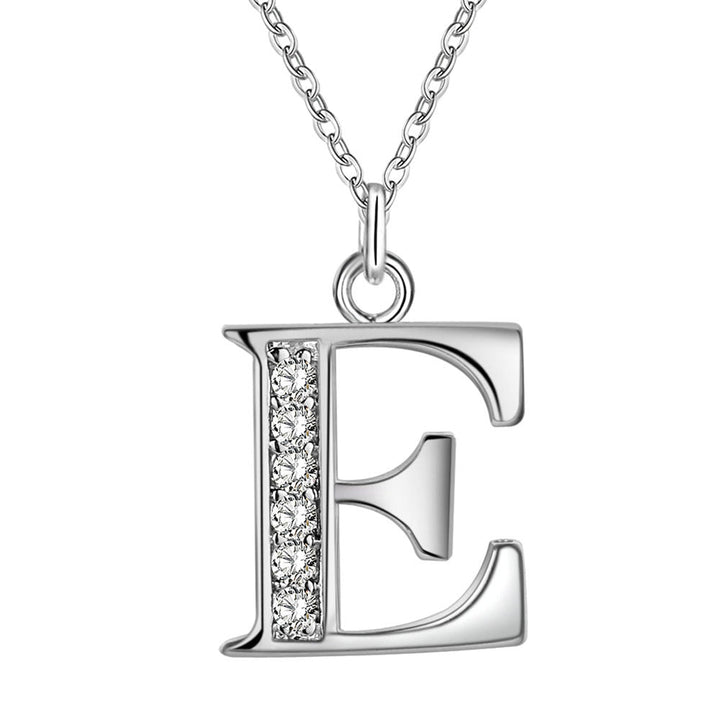 Collier Satellite Lettre avec Accent en Cristal