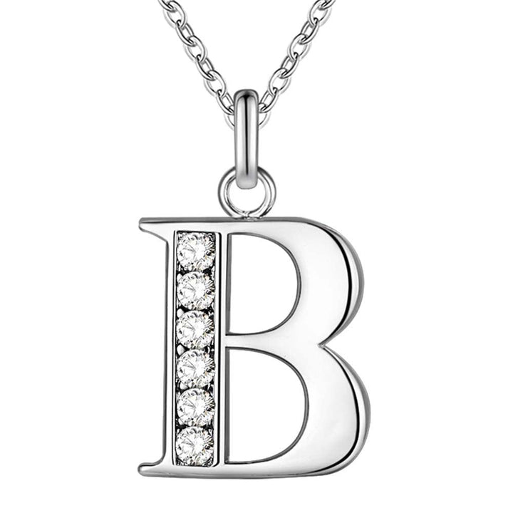 Collier Satellite Lettre avec Accent en Cristal