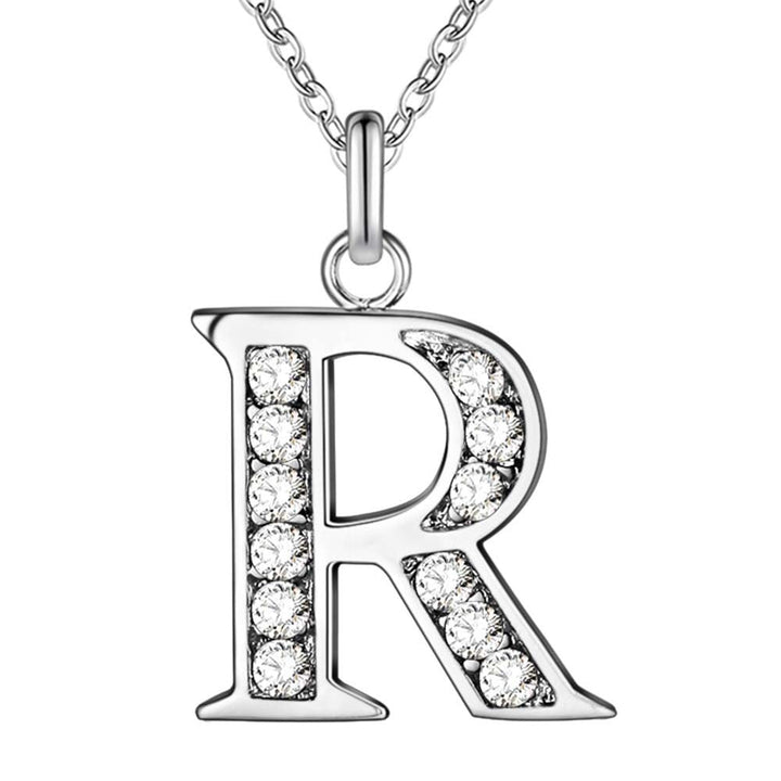 Collier Satellite Lettre avec Accent en Cristal