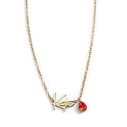 Handmade Birthstone Name Necklace