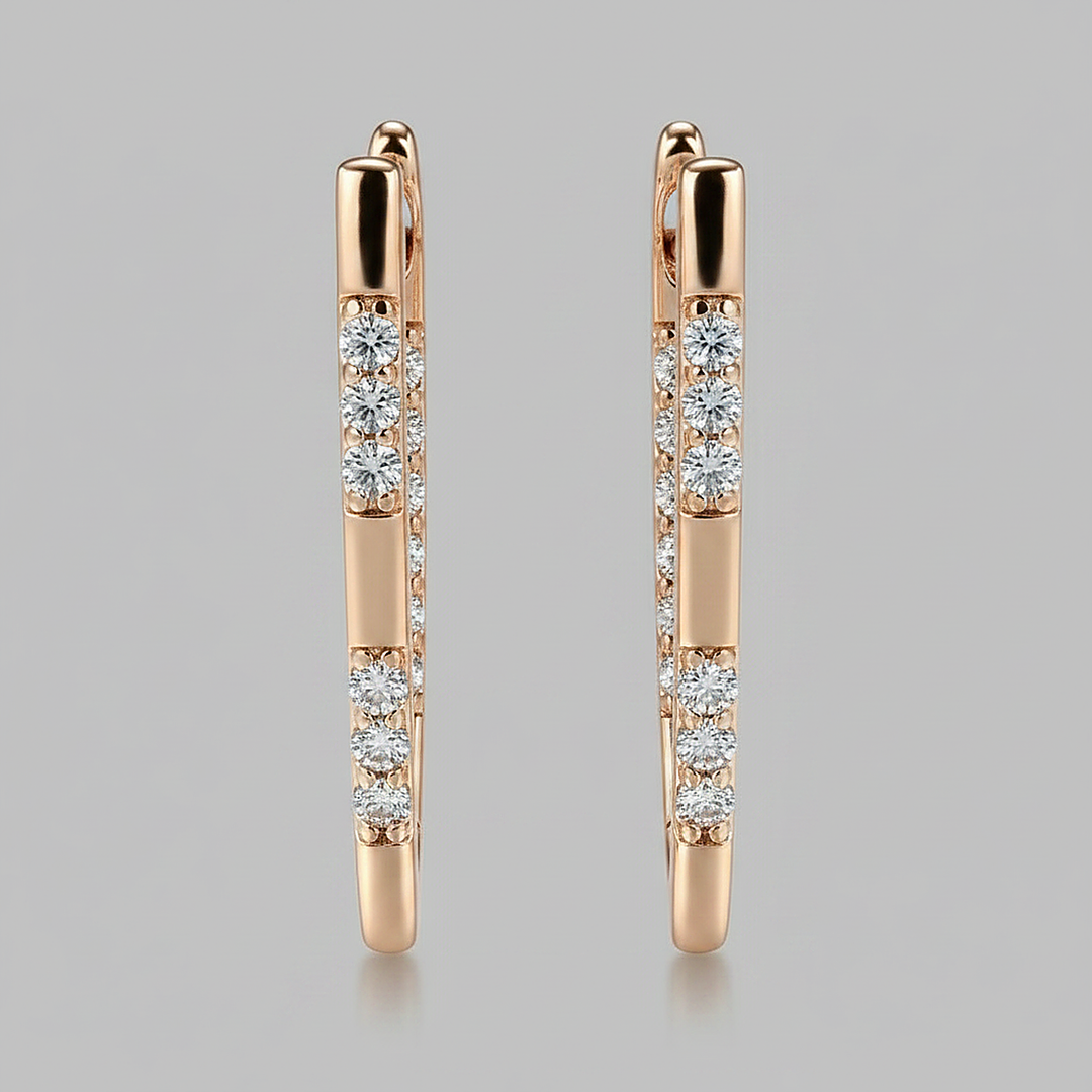 Pendientes Lourdes de circonita