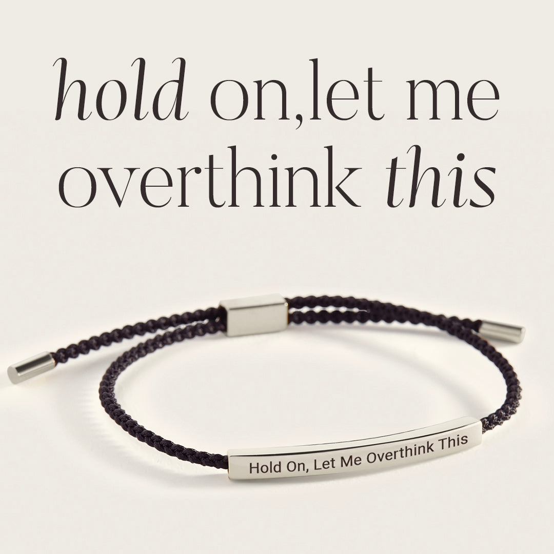 „Warte, lass mich das überdenken“ Inspirational-Armband