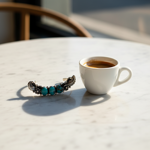 Capucine-turkooizen armband geschniegelt