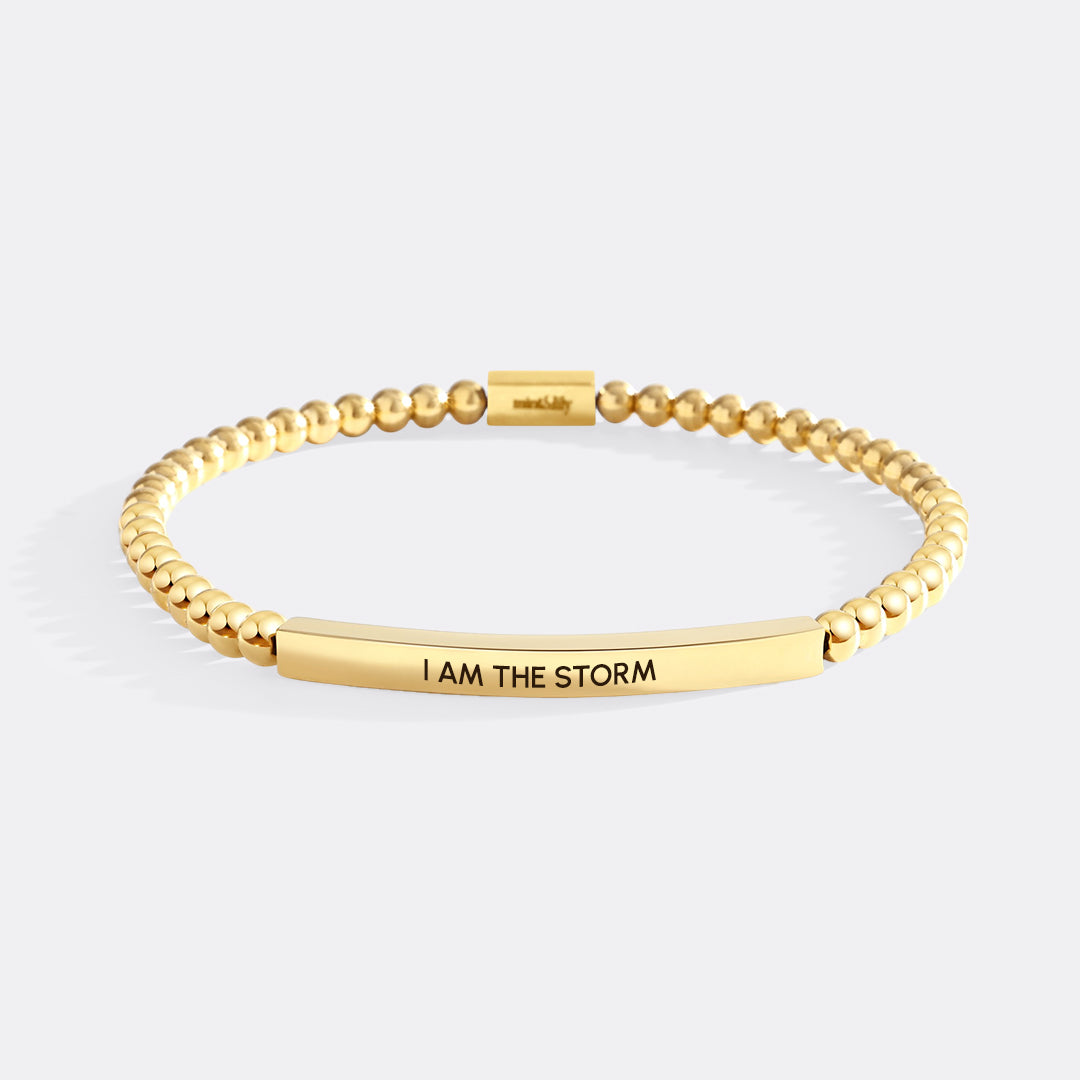 Pulsera Inspiradora de Cuentas "Yo Soy La Tormenta"