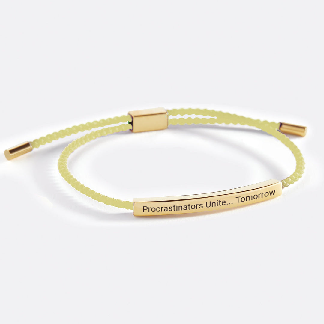 Pulsera Inspira Procrastinadores Unidos... Mañana