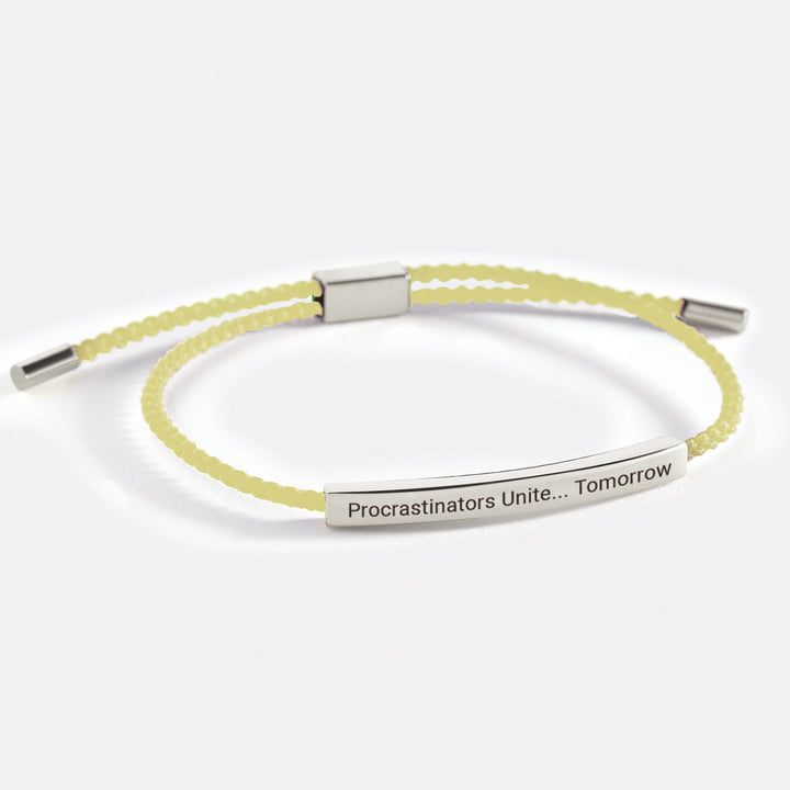 Pulsera Inspira Procrastinadores Unidos... Mañana
