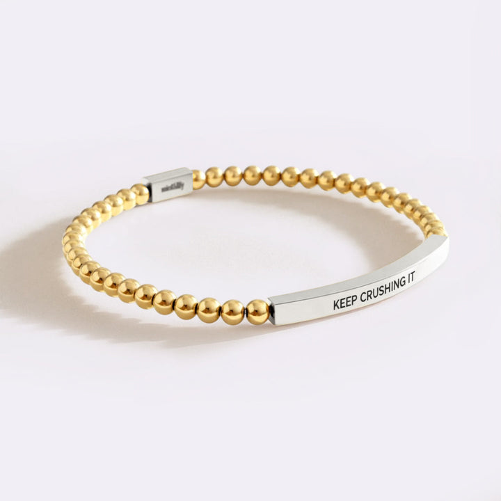 Bracciale Ispirazione con Perline Keep Crushing It