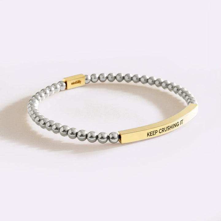 Bracciale Ispirazione con Perline Keep Crushing It