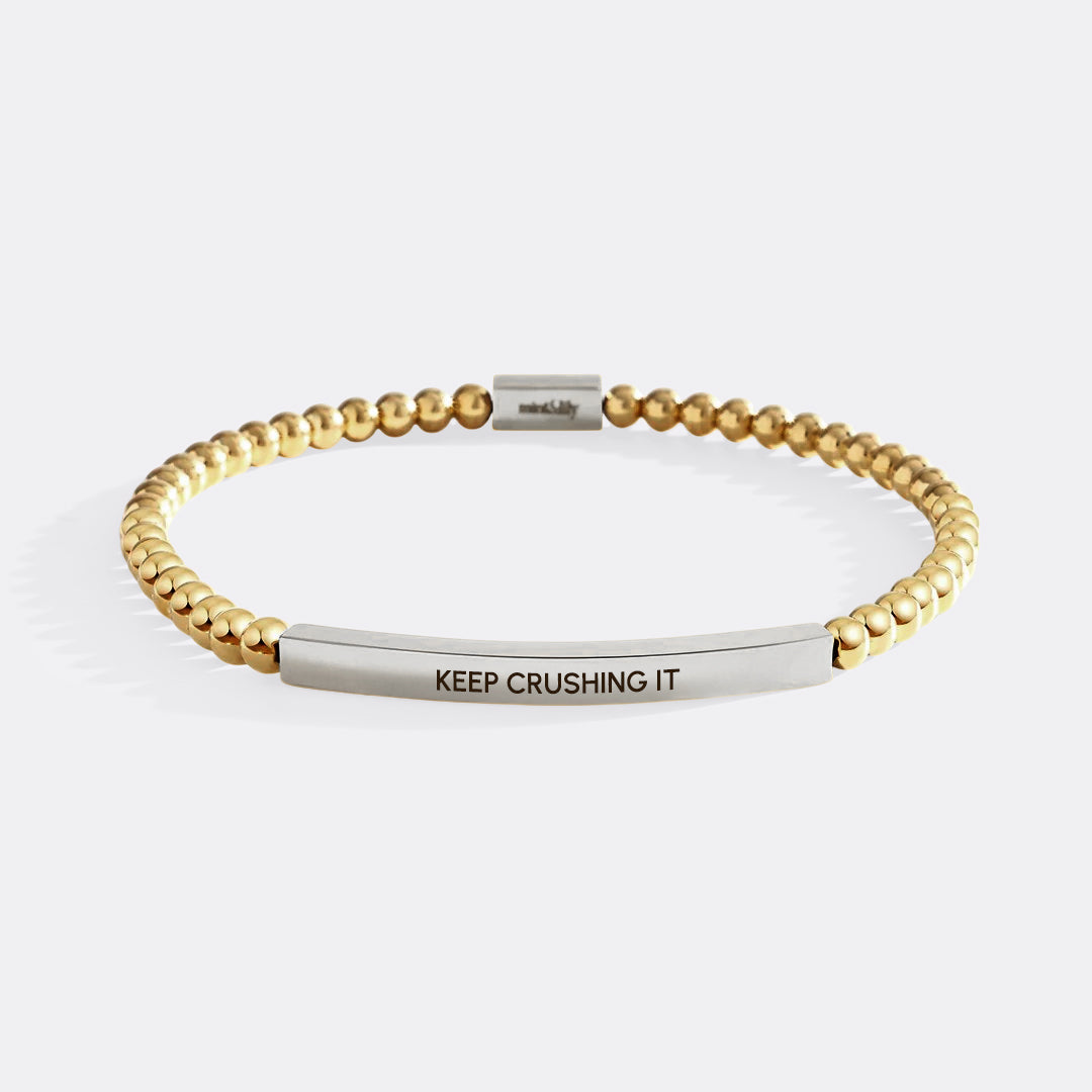 Bracciale Ispirazione con Perline Keep Crushing It
