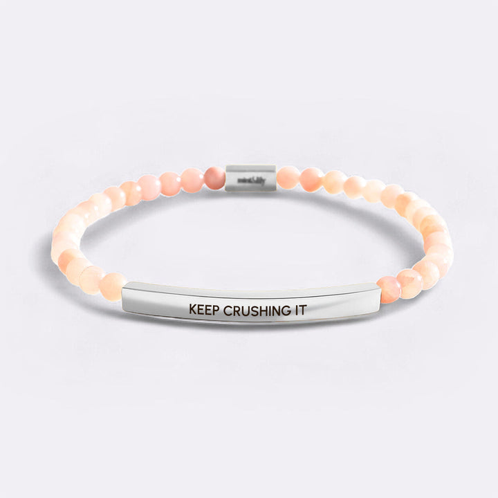 Bracciale Ispirazione con Perline Keep Crushing It