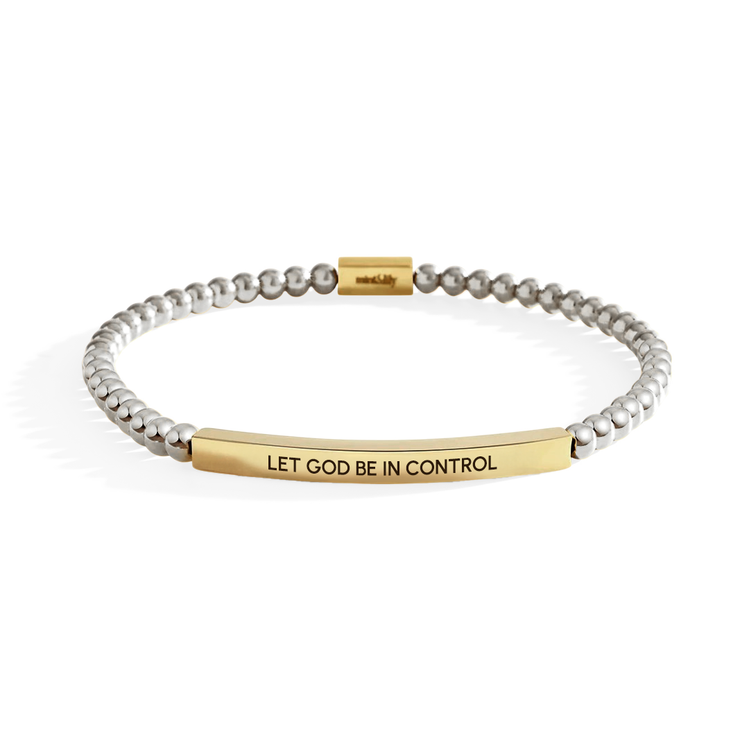 Pulsera Inspiradora de Cuentas "Que Dios Tenga el Control"