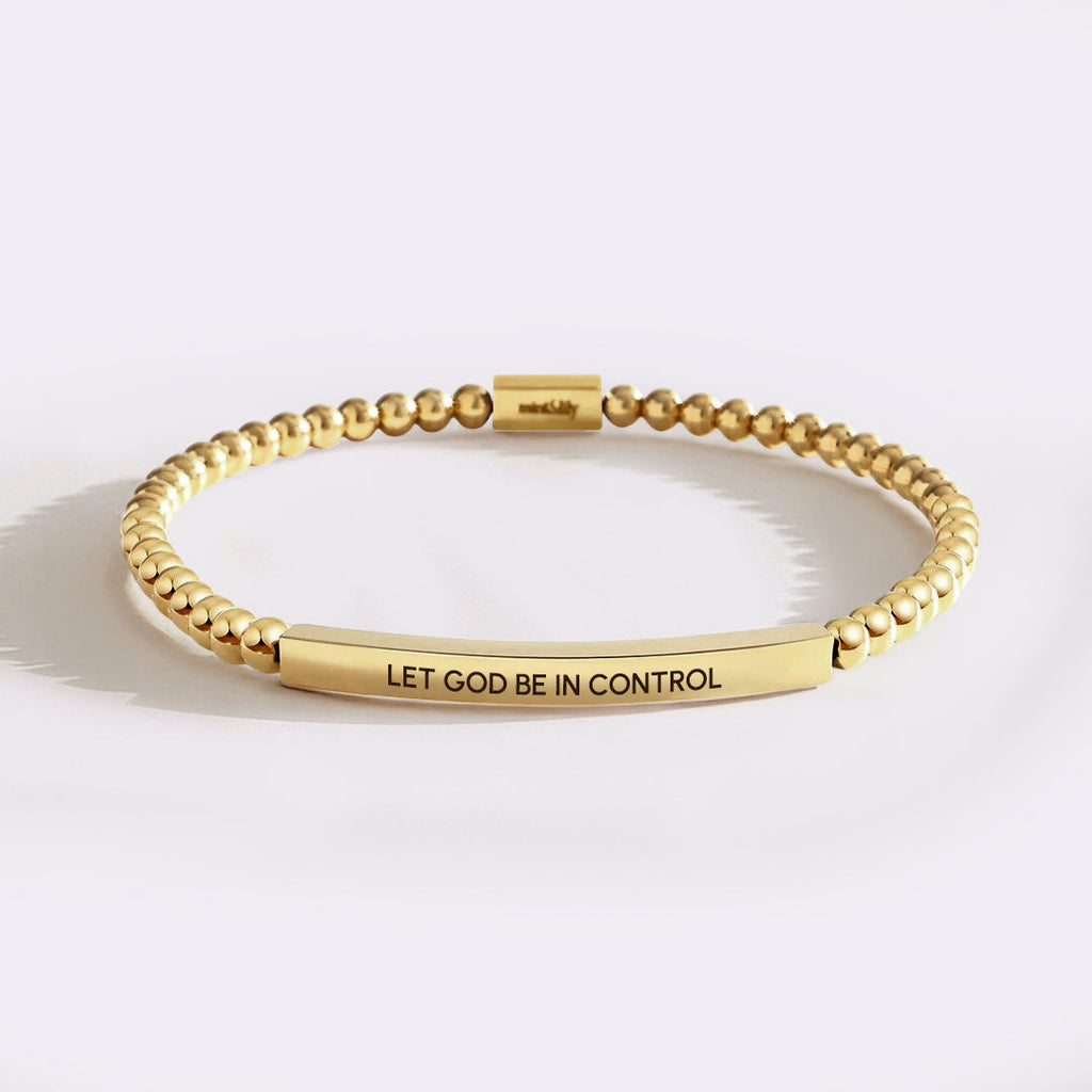 Pulsera Inspiradora de Cuentas "Que Dios Tenga el Control"