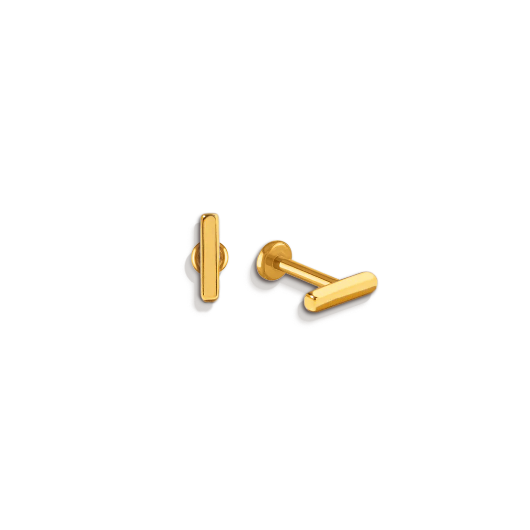 Little Bar Sleeper Flatback Earrings | 16g