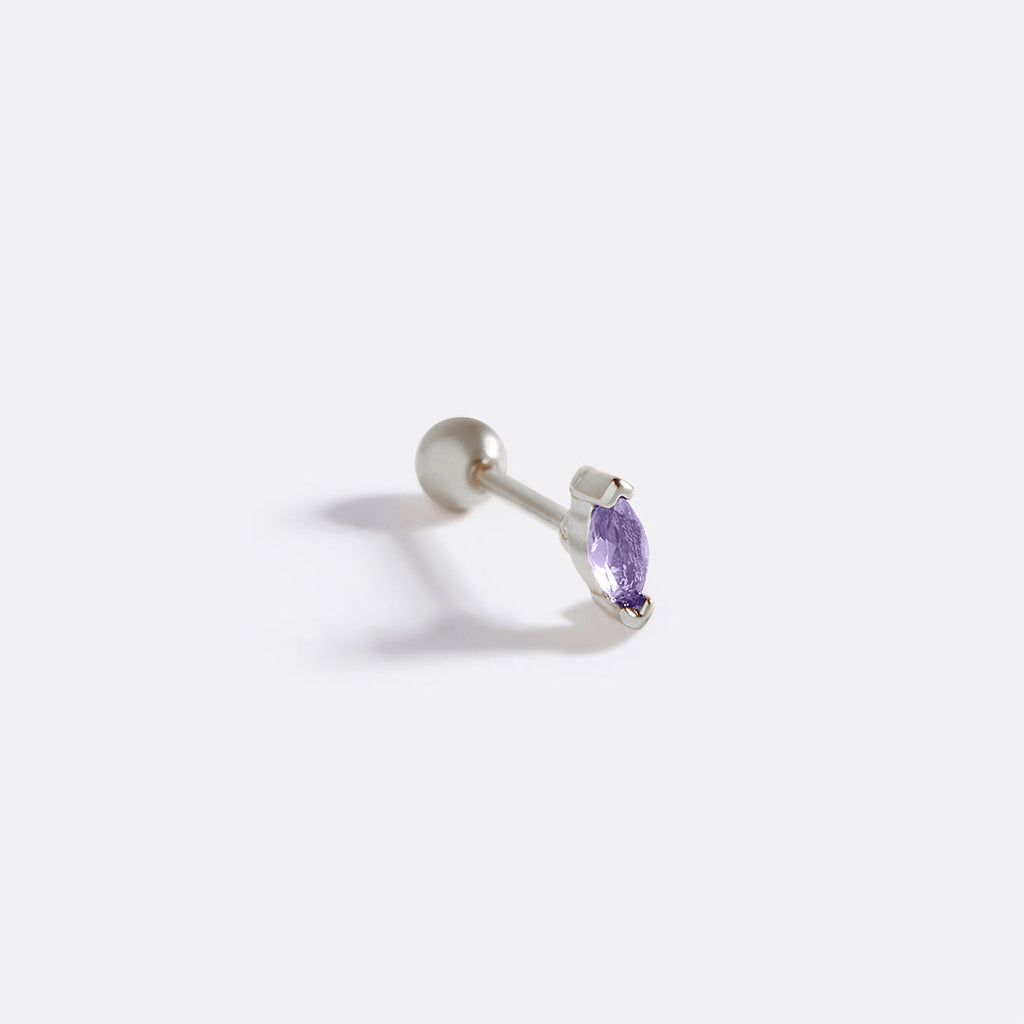 Marquis Gemstone Sleeper Stud Earrings