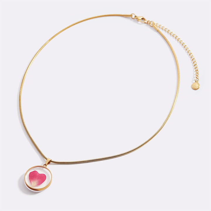 Pressed Birth Flower Necklace
