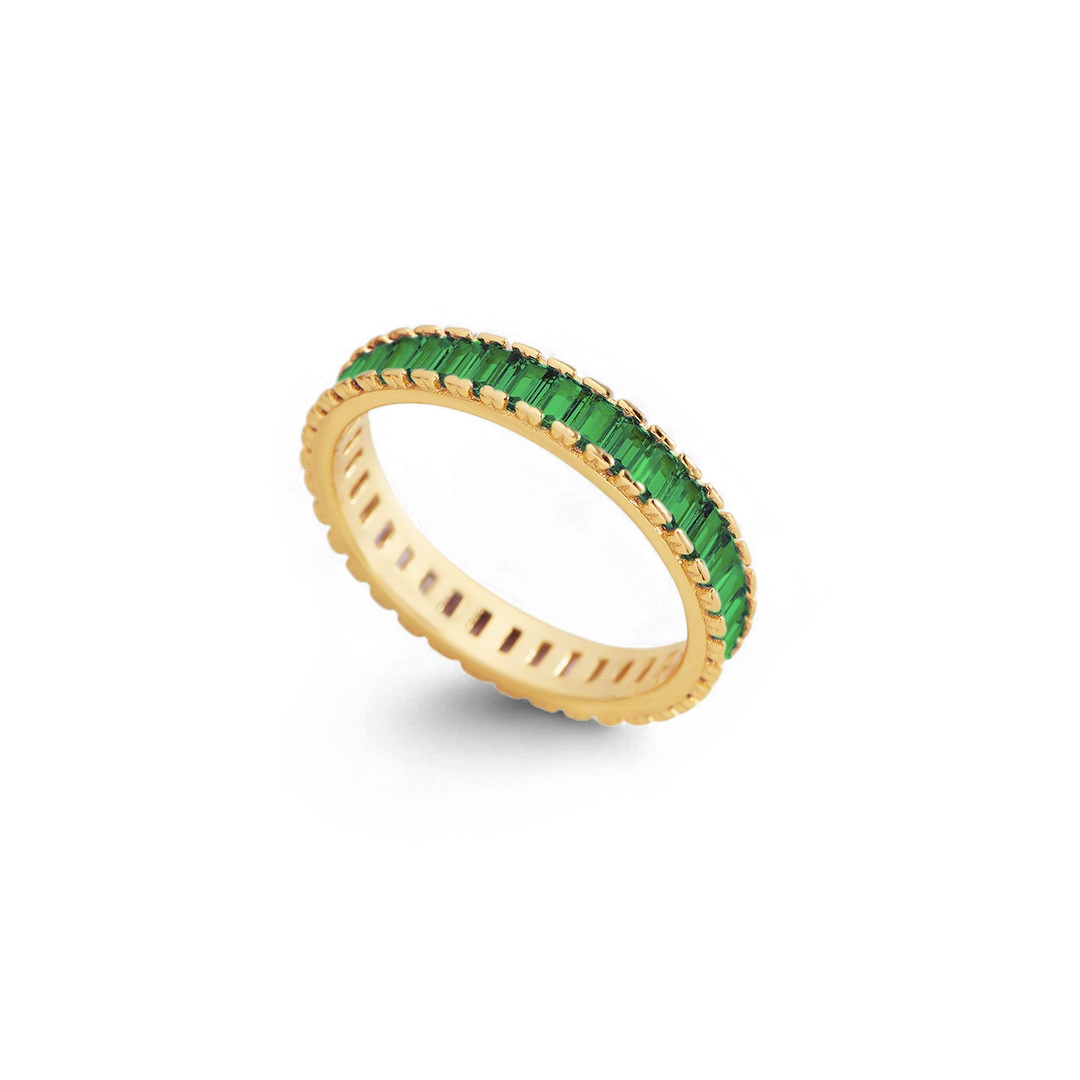 Baguette Birthstone Eternity Band
