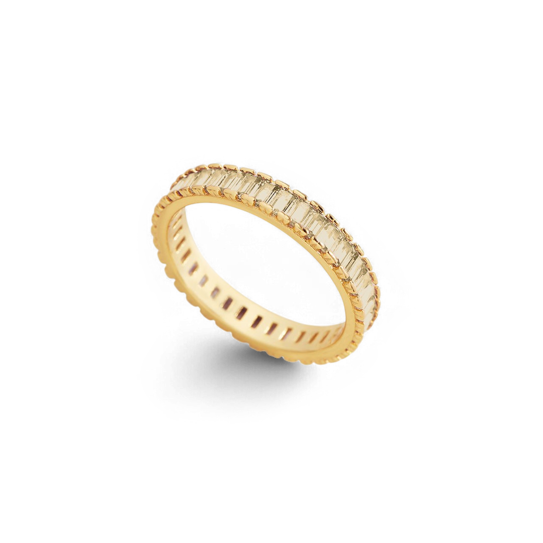Baguette Birthstone Eternity Band