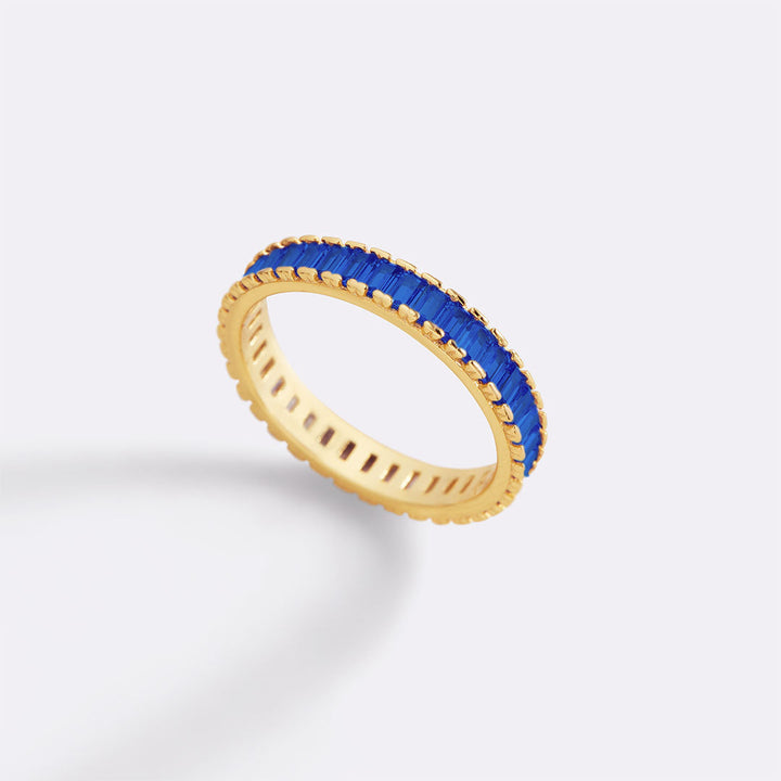 Baguette Birthstone Eternity Band